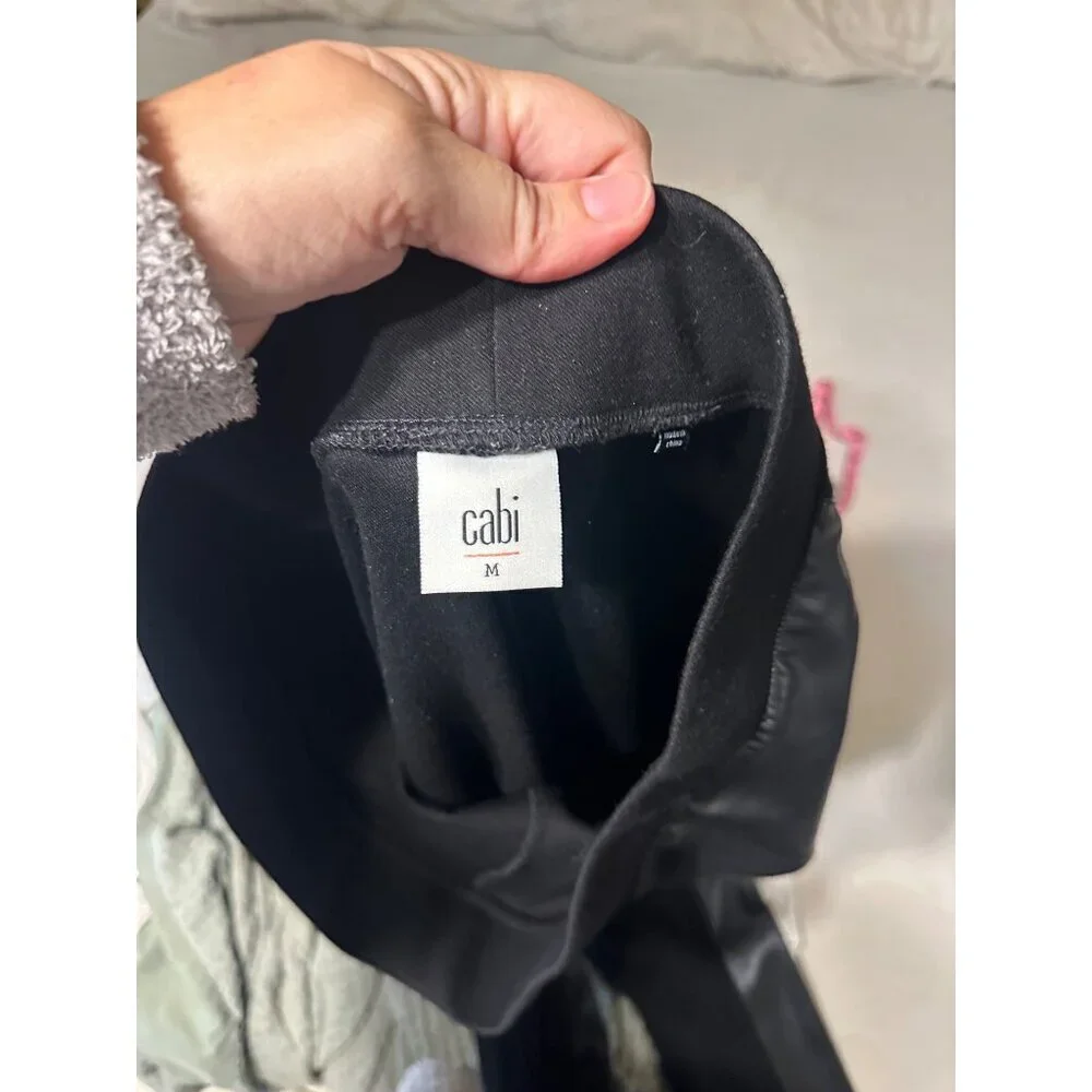 Y Cabi Black Moto Faux Leather Skinny “Bexley” Leggings - Picture 9 of 10
